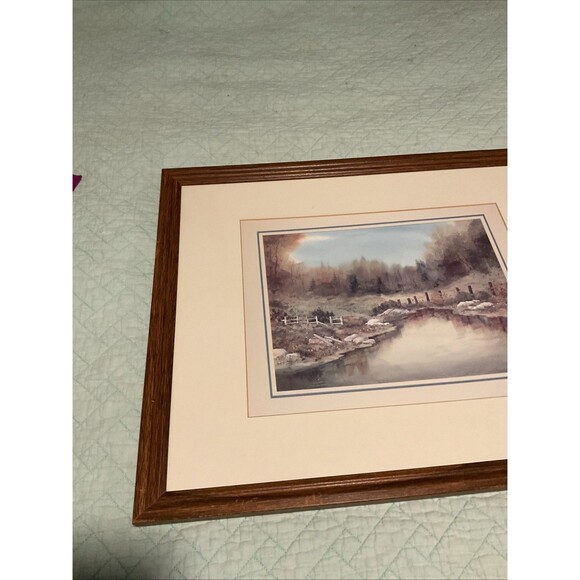 Owen Wexler Beautiful Nature Fall Pond Scene 13.5”x 10.5”framed(21.5”x 17.5”) - Picture 13 of 13